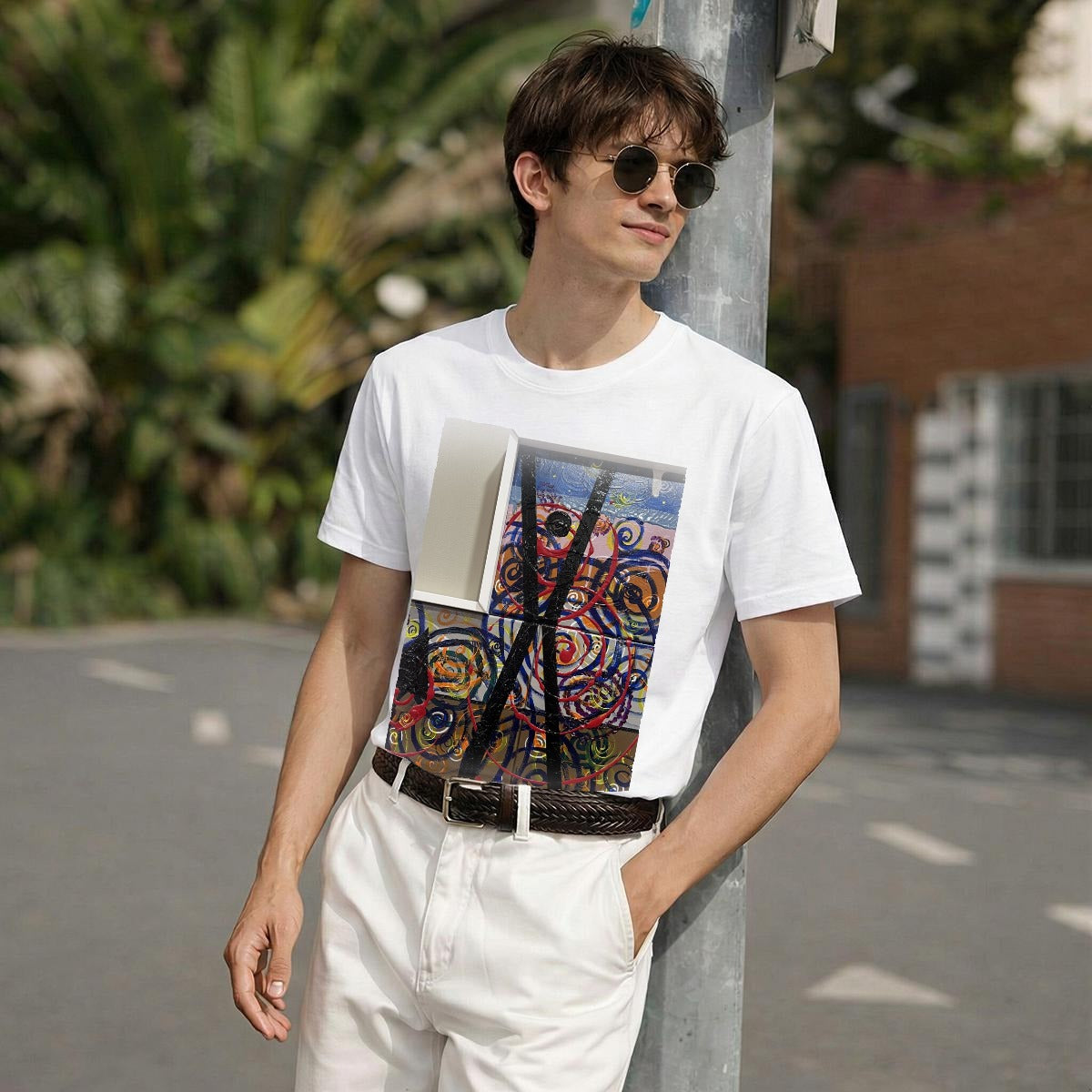 Swirl Cross — Feathered Fade Classic Tee