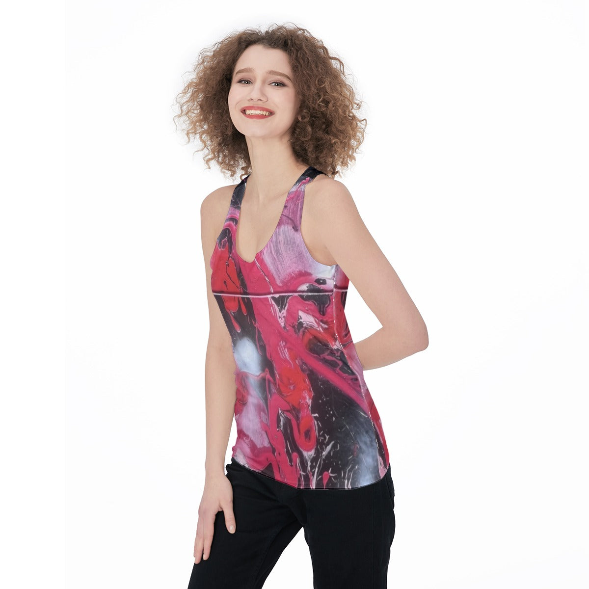 Red Pink Black — All-Over Print Tank