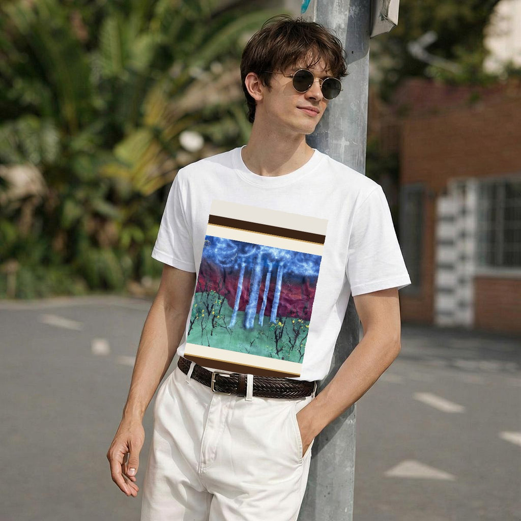 Night Birches — Gallery Framed Classic Tee