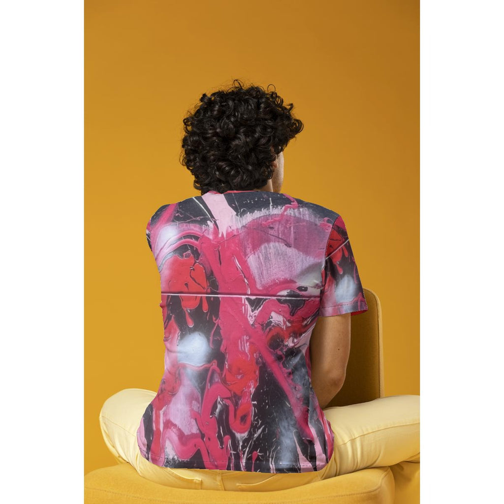Red Pink Black — All-Over Print Tee