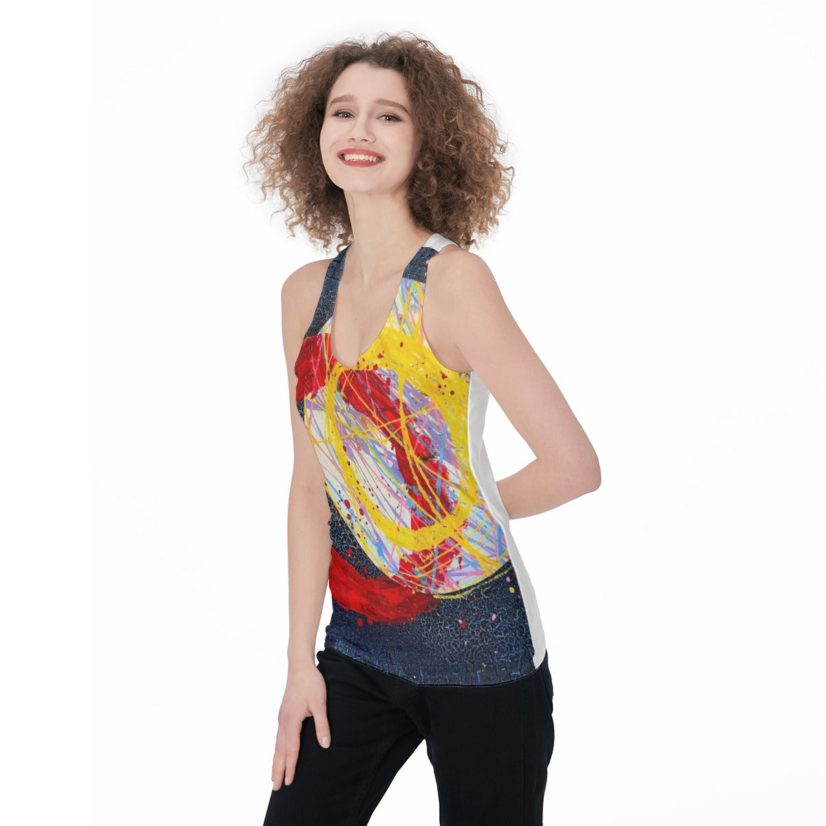 Solar Ring (AI-Assisted Remix) — Ring Remix Women's Racerback Tank