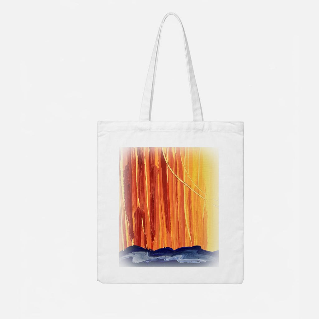 Ember Falls — Feathered Fade Tote Bag