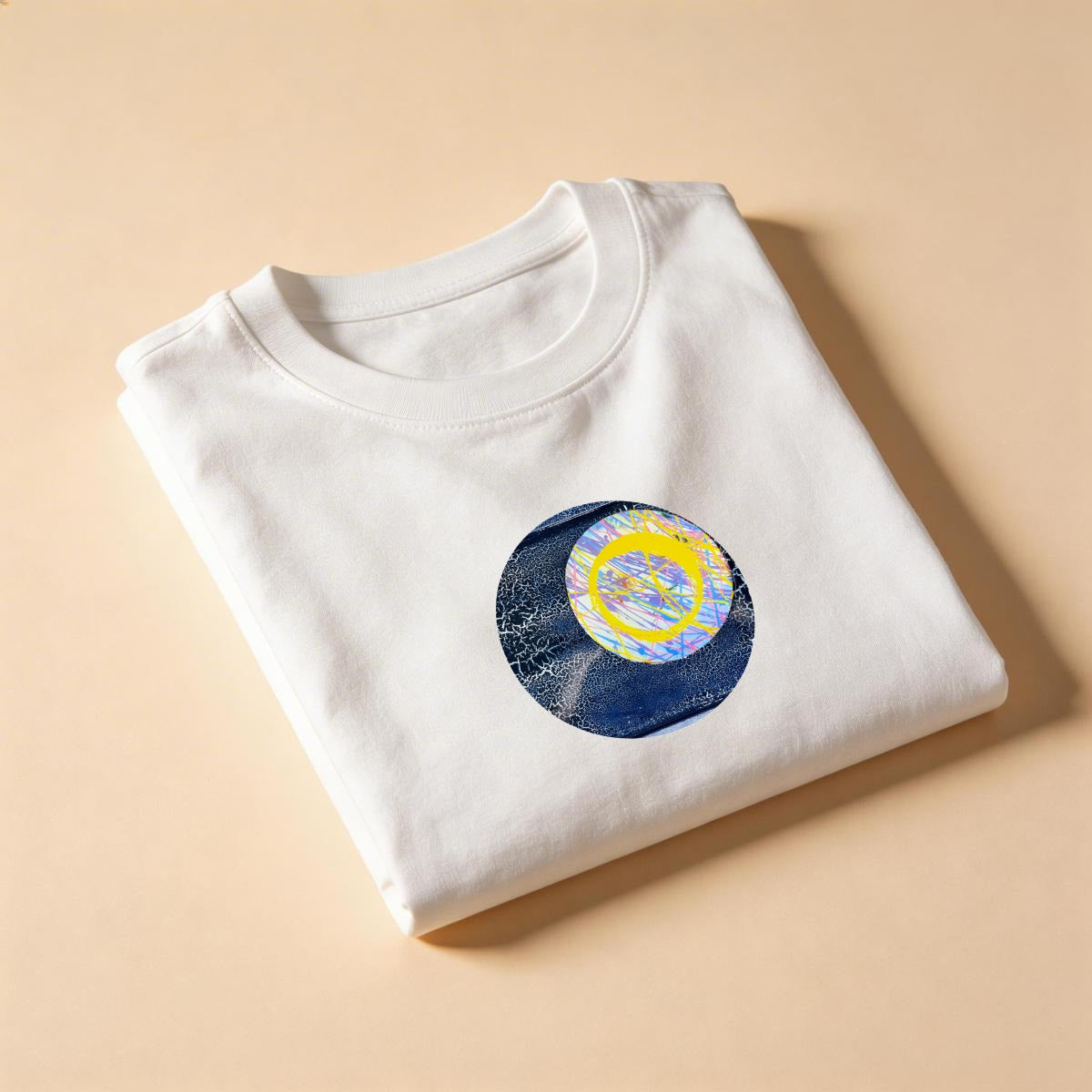 Blue Abstract — Circle Logo Classic Tee