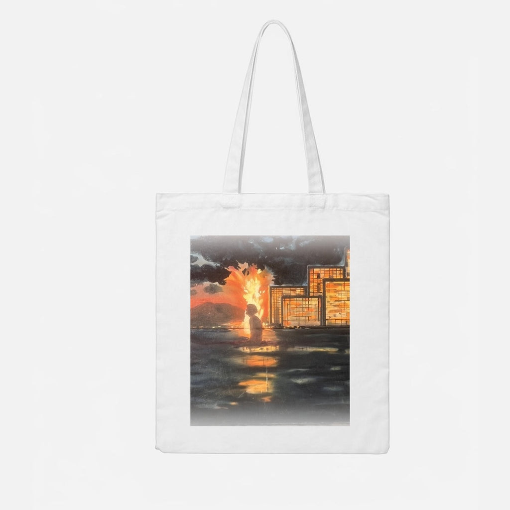 Cityscape Sunset — Feathered Fade Tote Bag