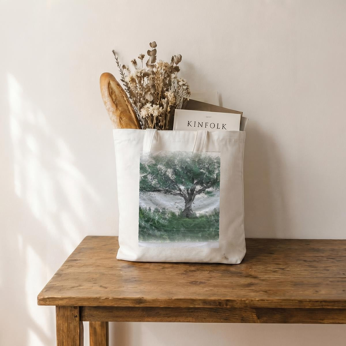 Tree Dropcloth — Feathered Fade Tote Bag