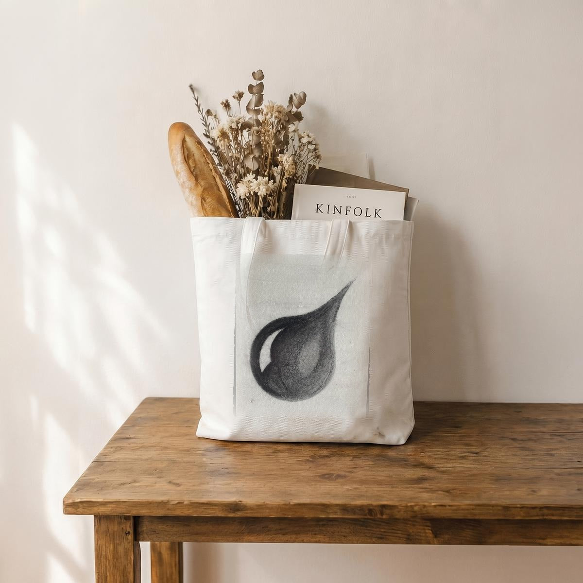 Teardrop — Feathered Fade Tote Bag