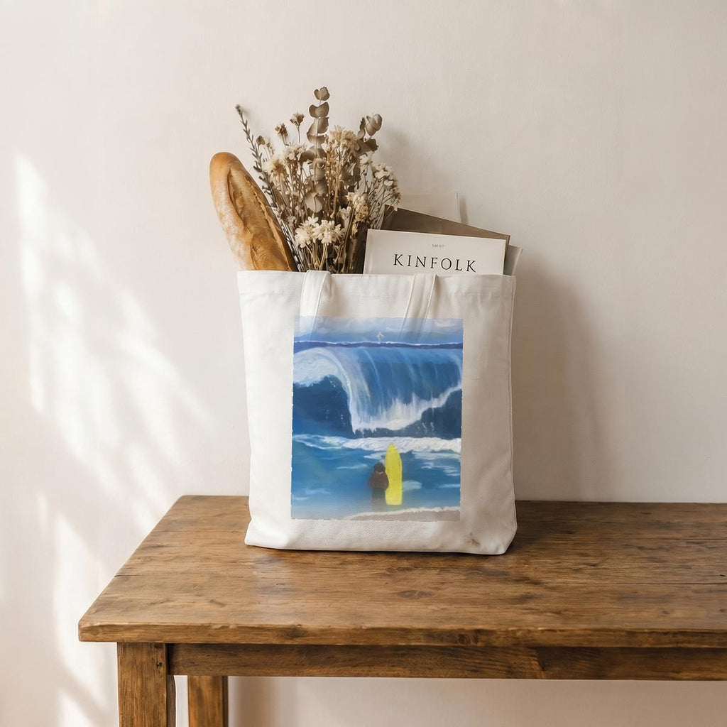 Surfer Wave — Feathered Fade Tote Bag