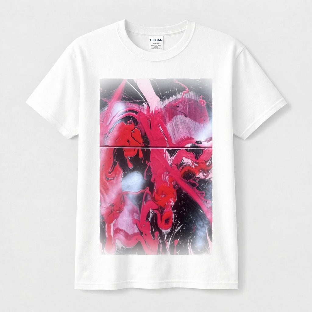 Red Pink Black — Feathered Fade Classic Tee
