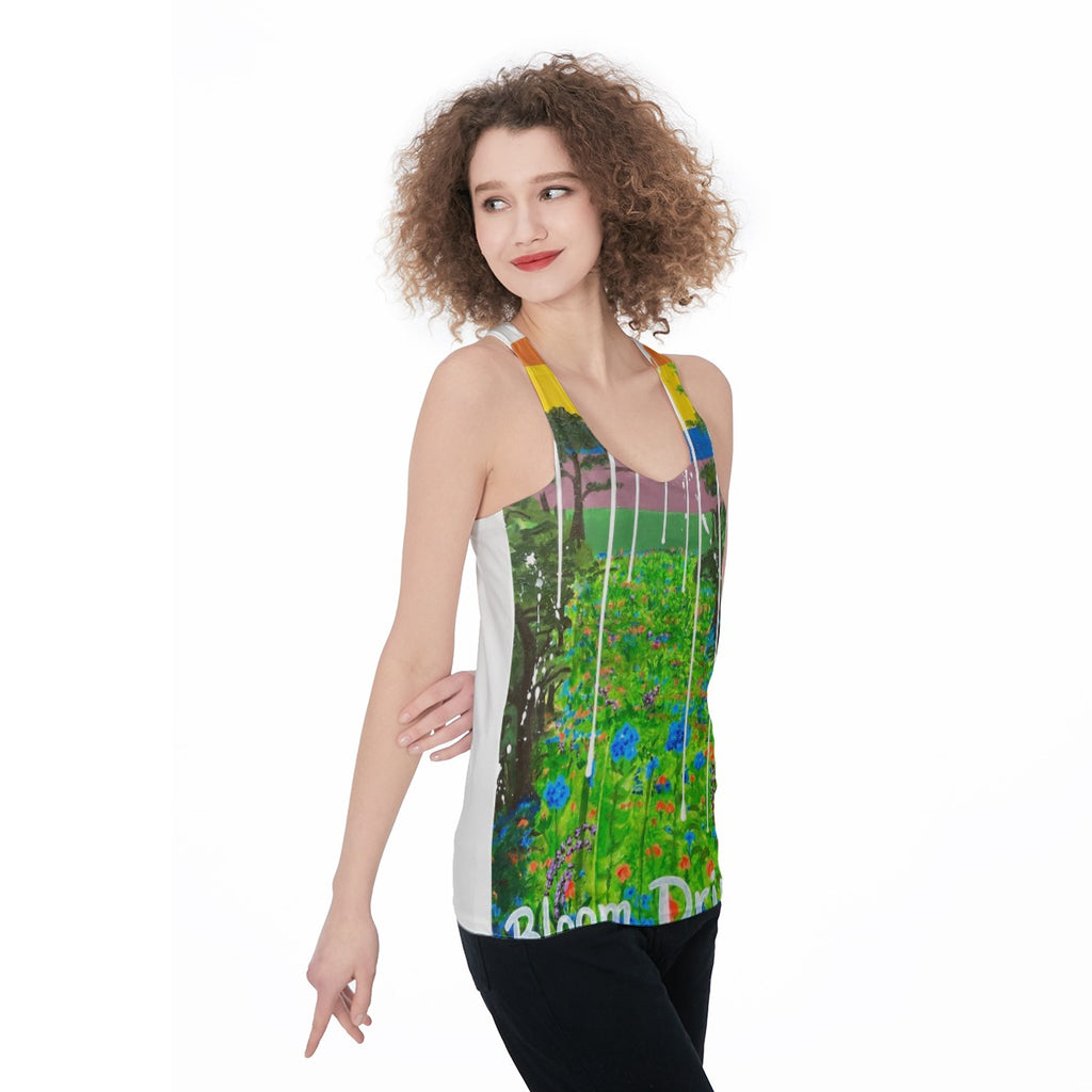 Bloom Drip (AI-Assisted Remix) — Drip Remix Women's Racerback Tank