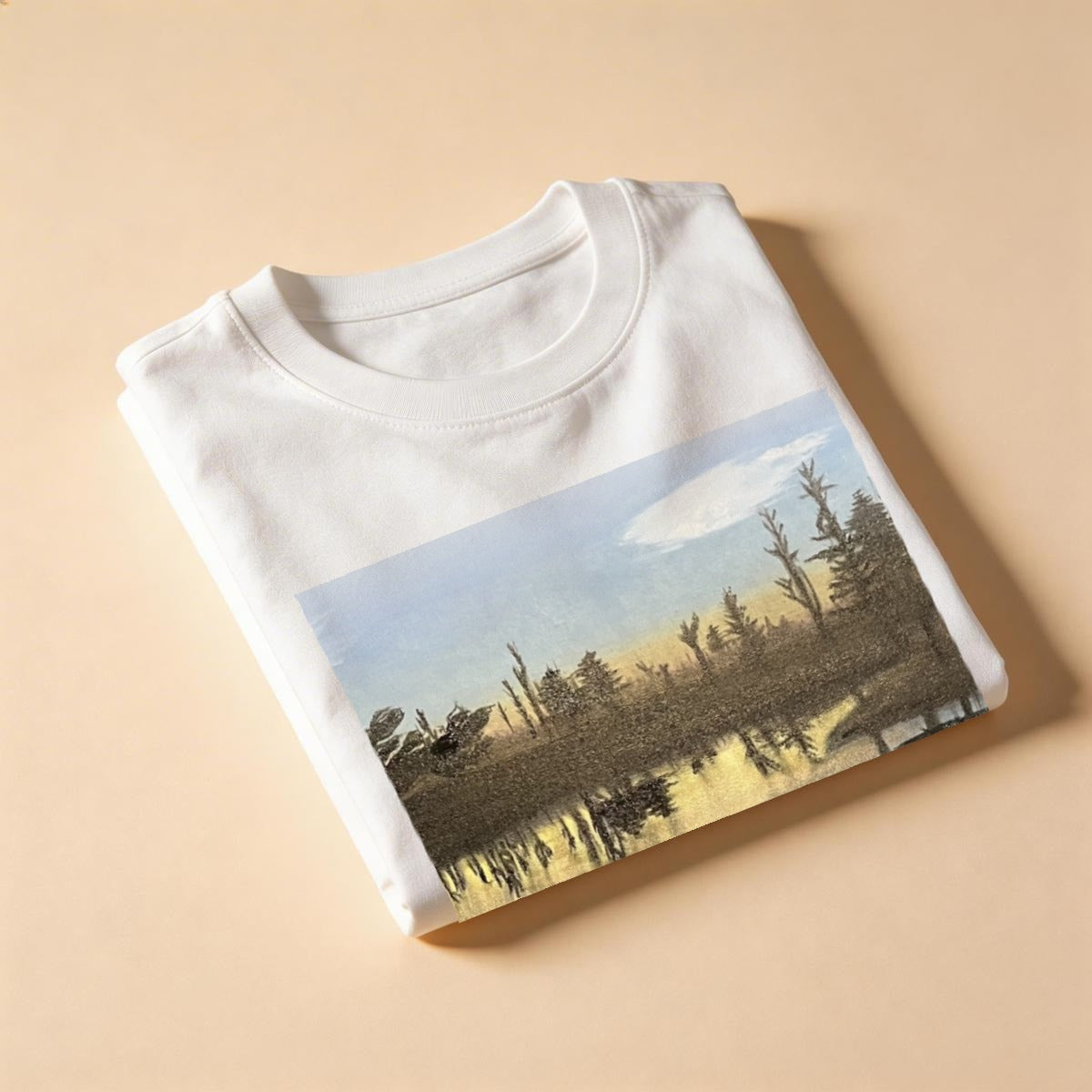 Lake Dawn — Feathered Fade Classic Tee