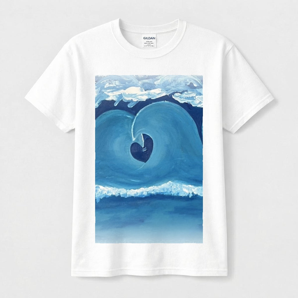 Heart Wave — Feathered Fade Classic Tee