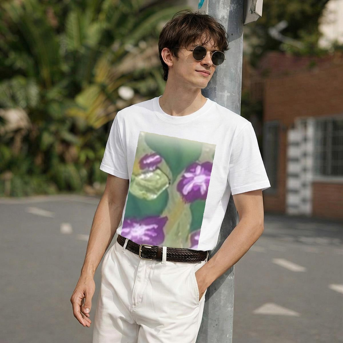 Morning Glories — Feathered Fade Classic Tee