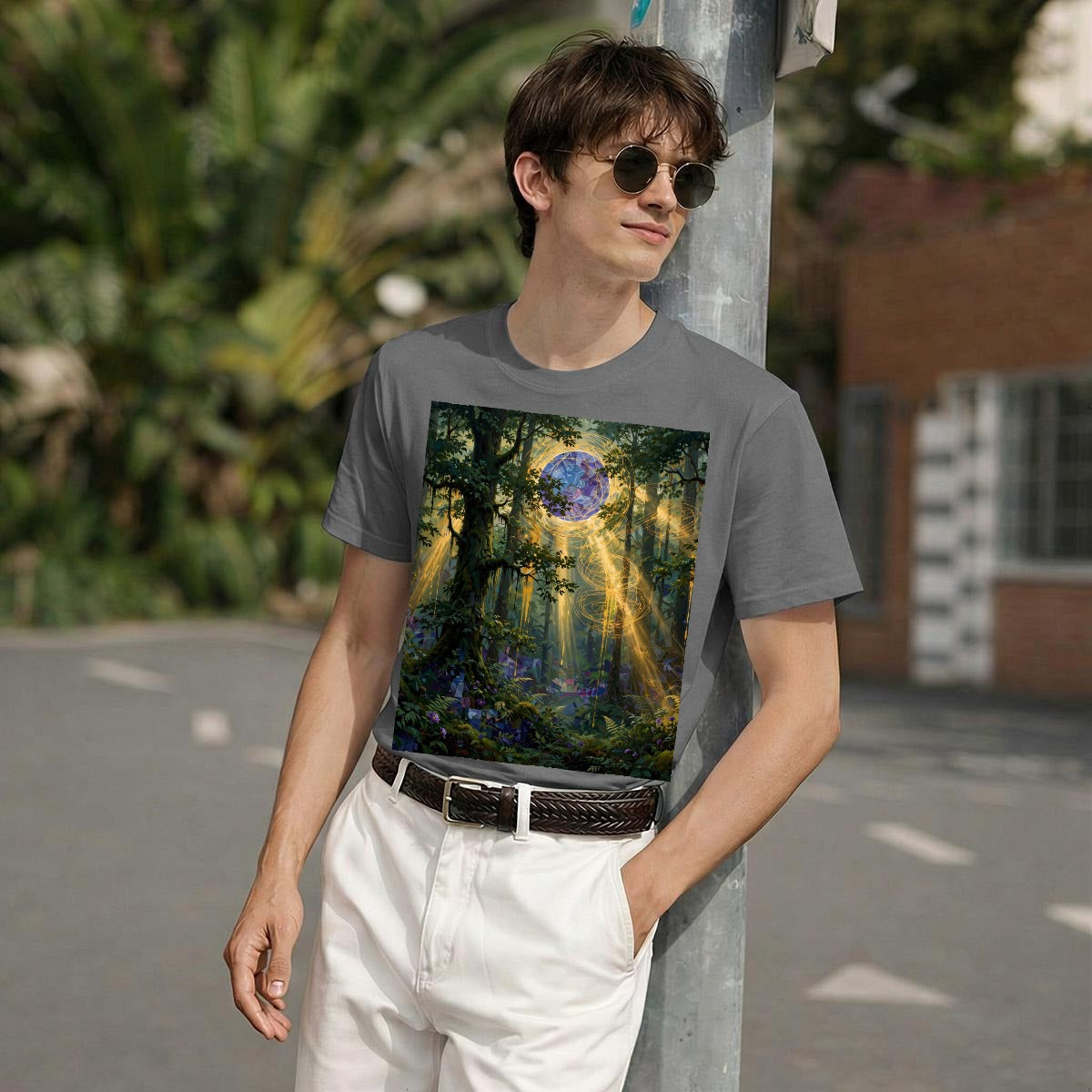 Deepwood Light (AI-Assisted Remix) — Woodland Remix Men's Classic Tee