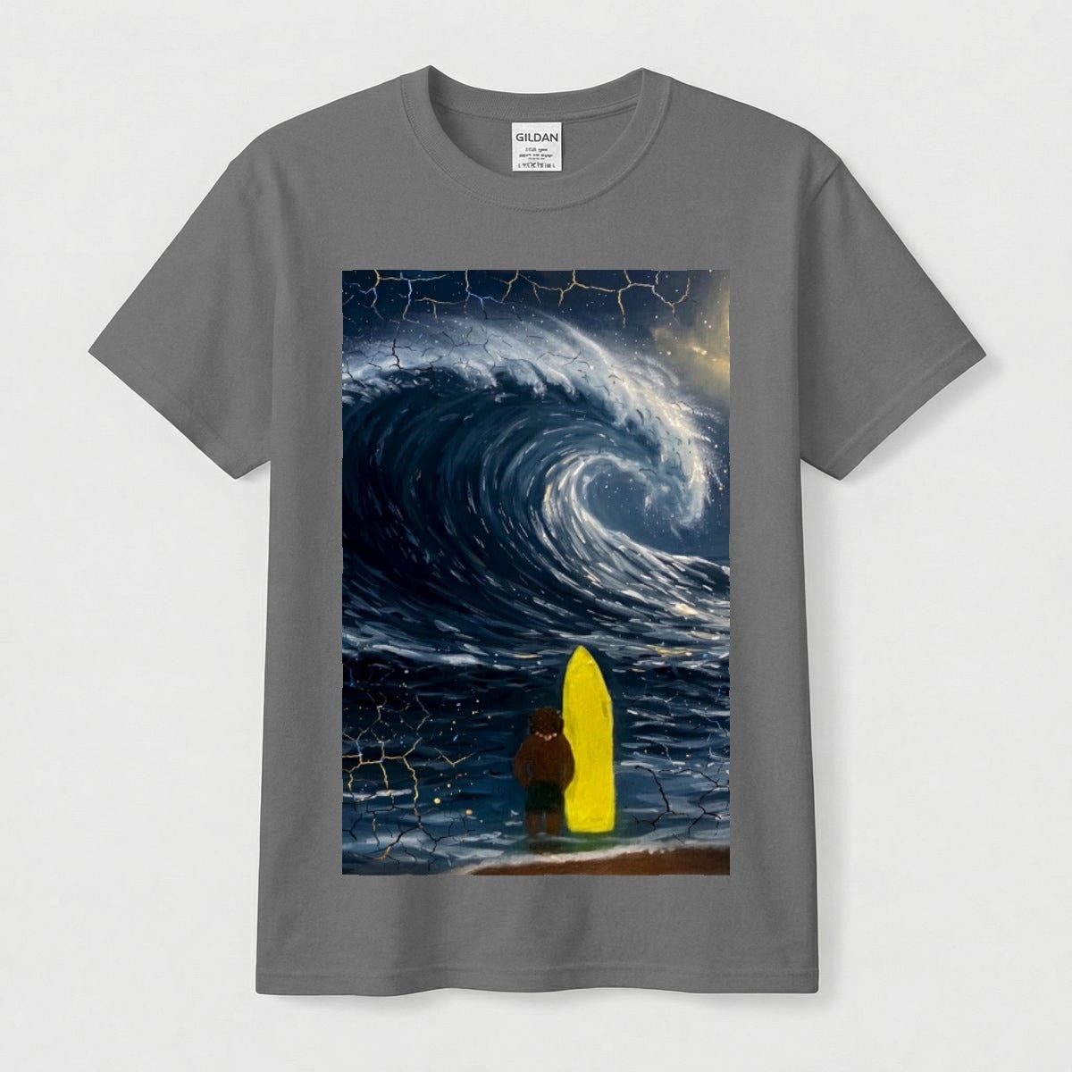 Surfer's Moon (AI-Assisted Remix) — Moon Remix Men's Classic Tee