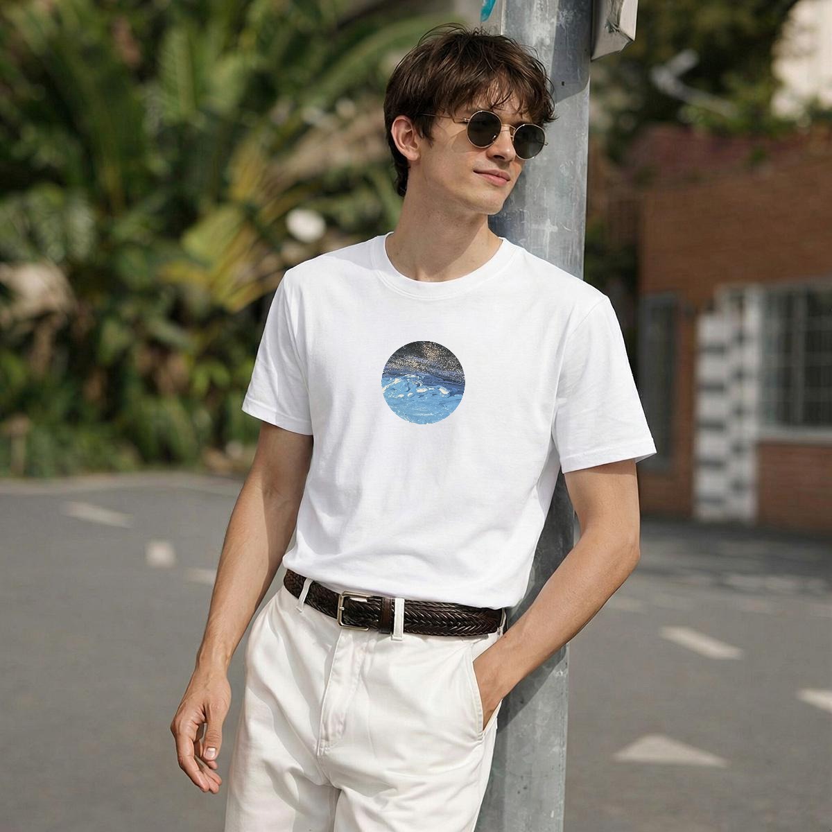 Ocean Waves — Circle Logo Classic Tee