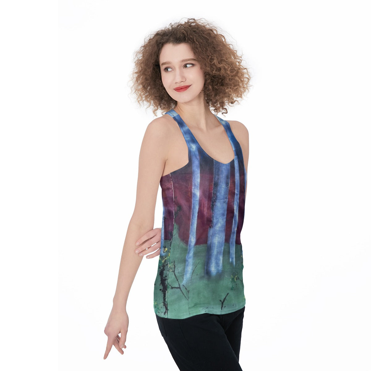 Night Birches — All-Over Print Tank