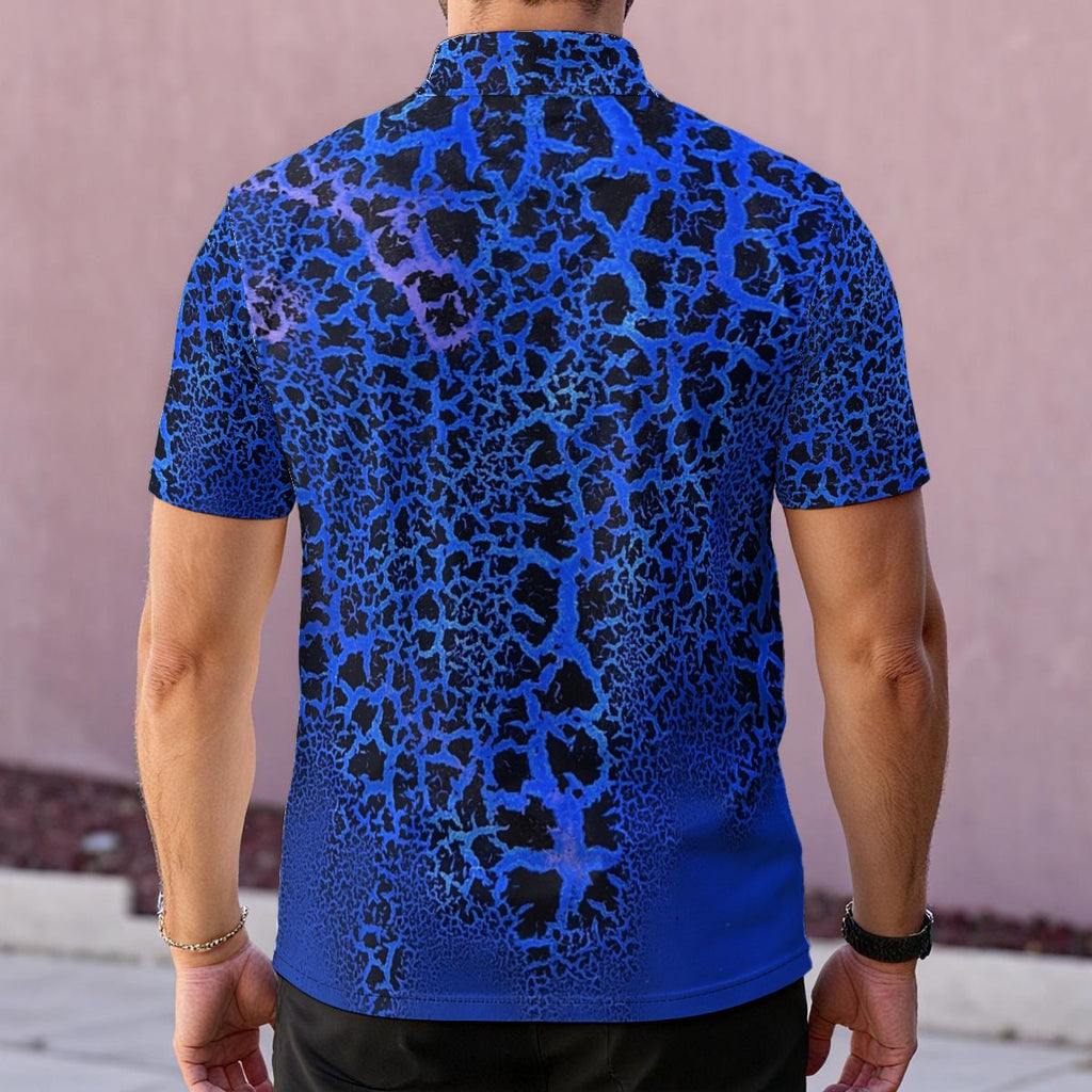 Blue Crackle 2 — Men's Polo Shirt
