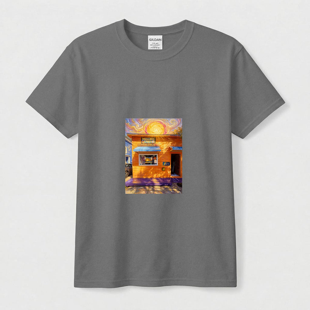 Golden Hour at the Painted Porch (AI-Assisted Remix) — Gallery Remix Men's Classic Tee