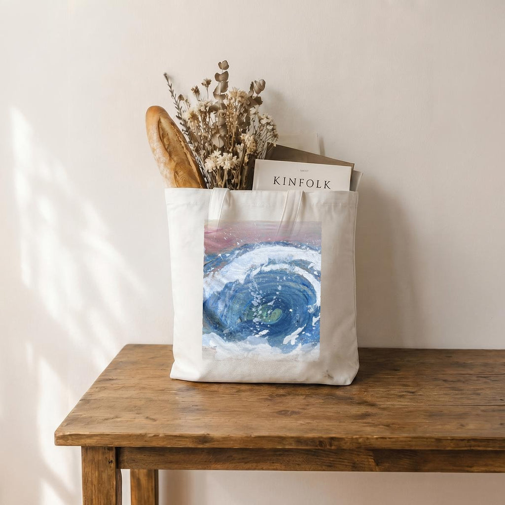 Wave Barrel — Feathered Fade Tote Bag