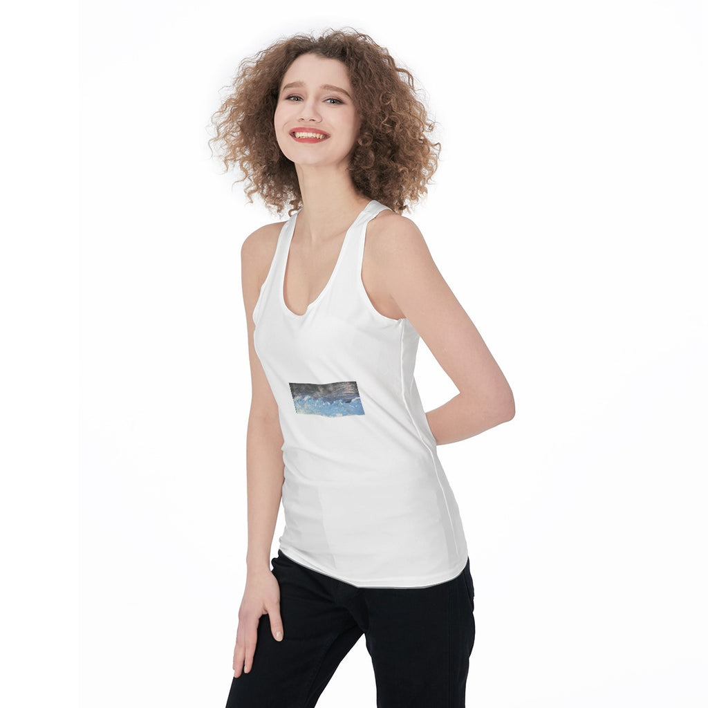 Ocean Waves — Wave Art Women's Racerback Tank