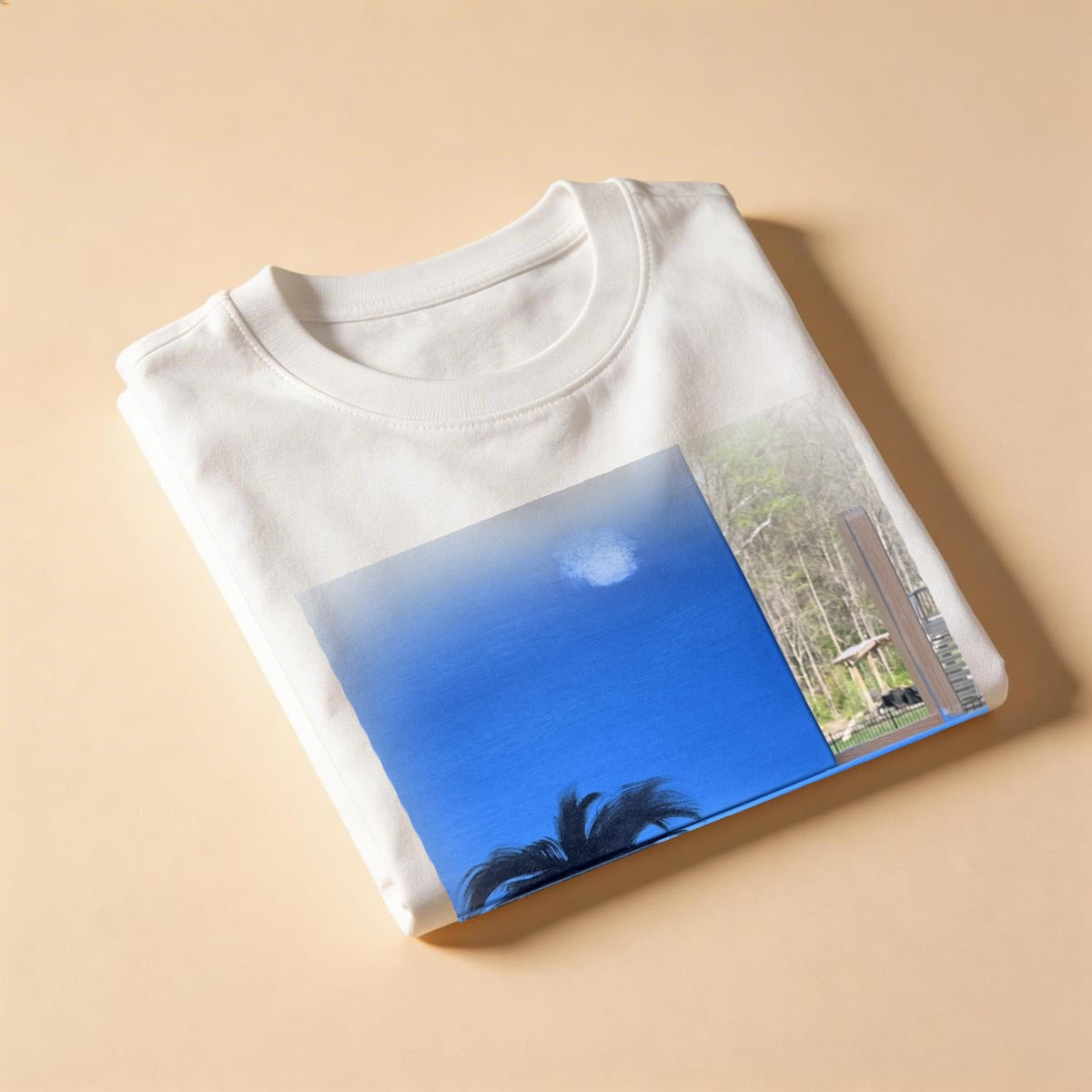 Palms Moon Stacked — Feathered Fade Classic Tee