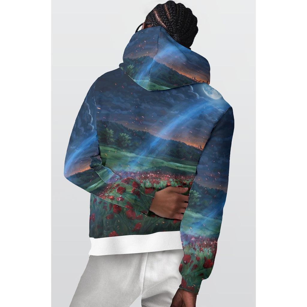 Poppy Moonrise (AI-Assisted Remix) — Moonrise Remix All-Over Print Hoodie
