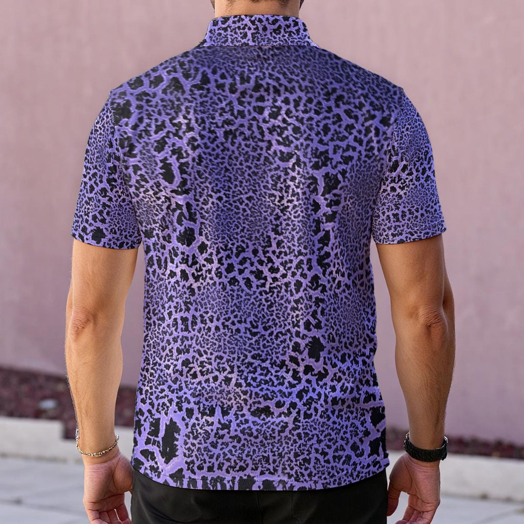 Purple Crackle — Men's Polo Shirt