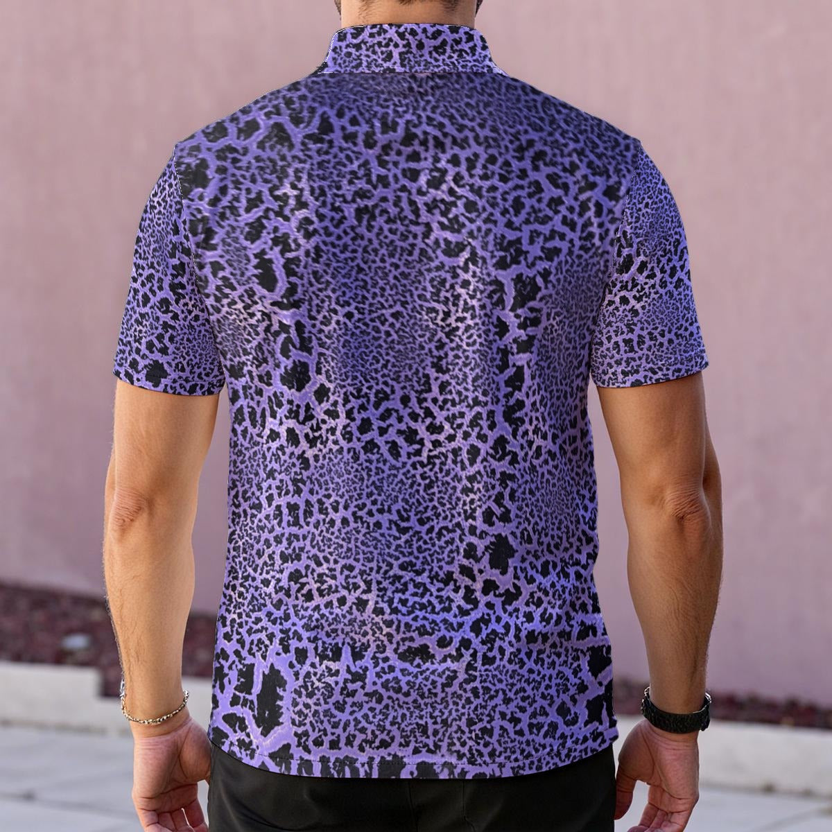 Purple Crackle — Men's Polo Shirt