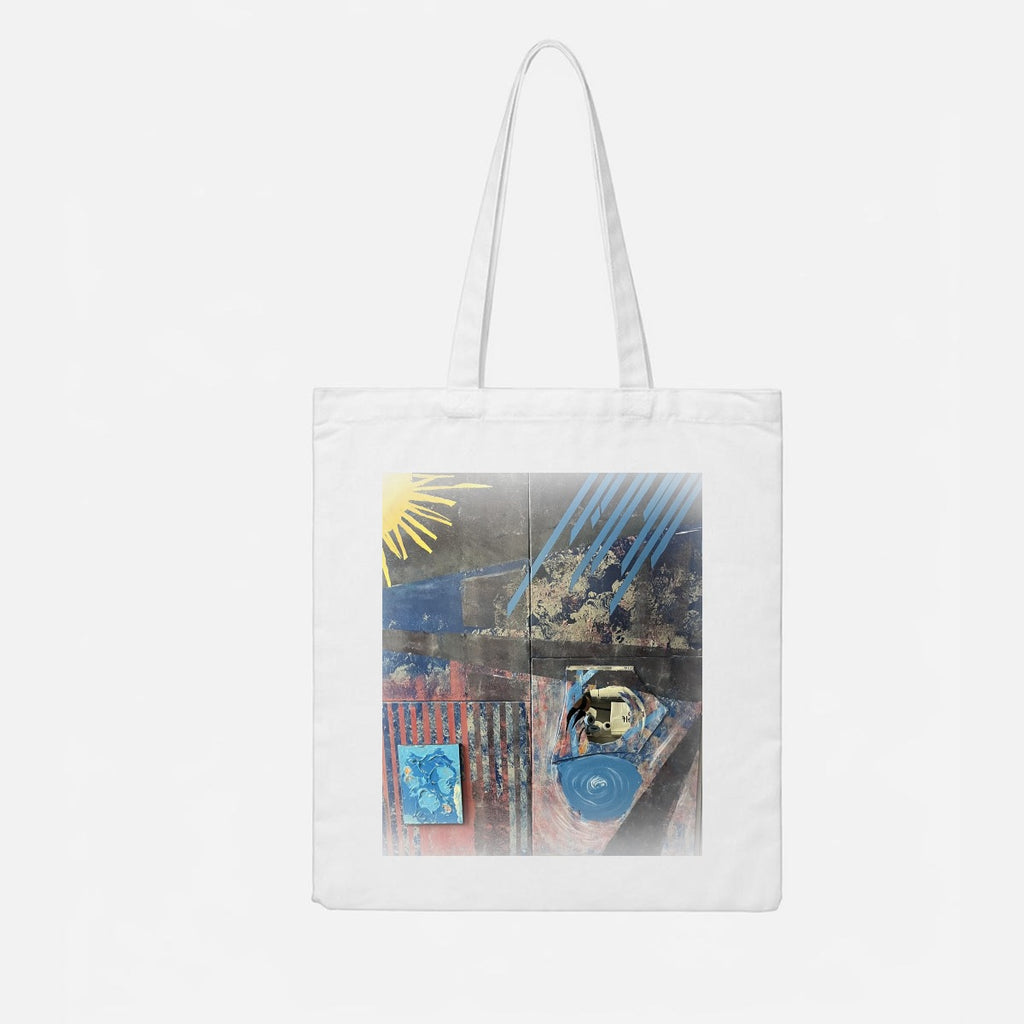 Four Panel Collage — Feathered Fade Tote Bag