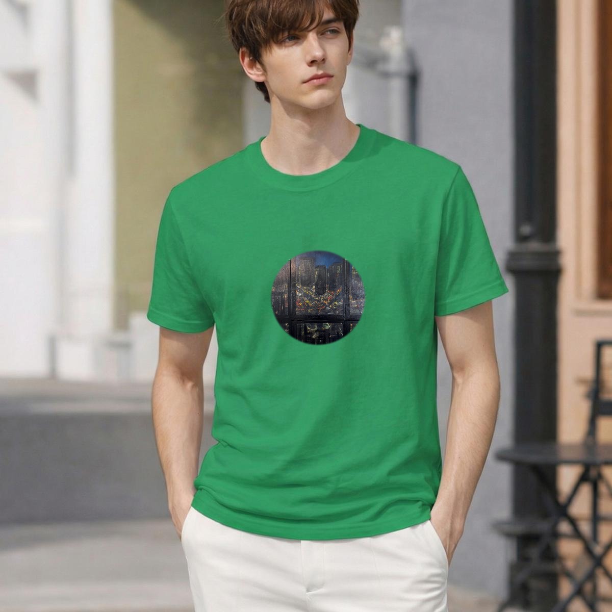 City Don't Sleep — Circle Logo Classic Tee