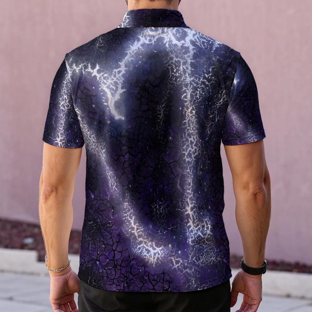 Violet Storm (AI-Assisted Remix) — Men's Polo Shirt