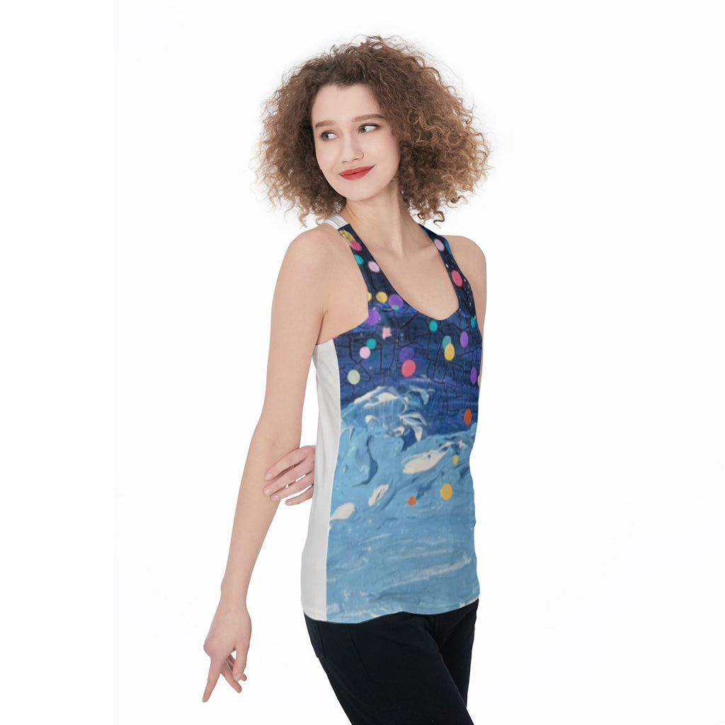 Confetti Tide (AI-Assisted Remix) — Tide Remix Women's Racerback Tank