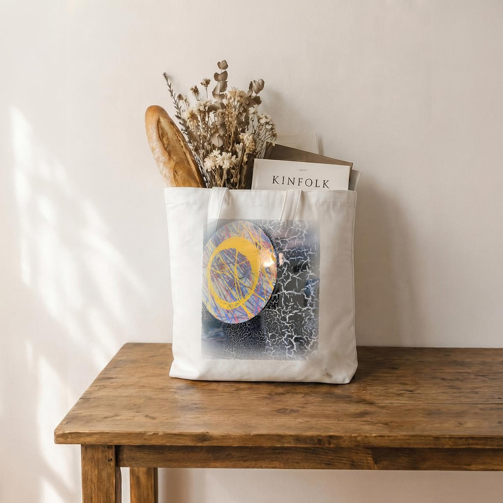 Drip Disc — Feathered Fade Tote Bag