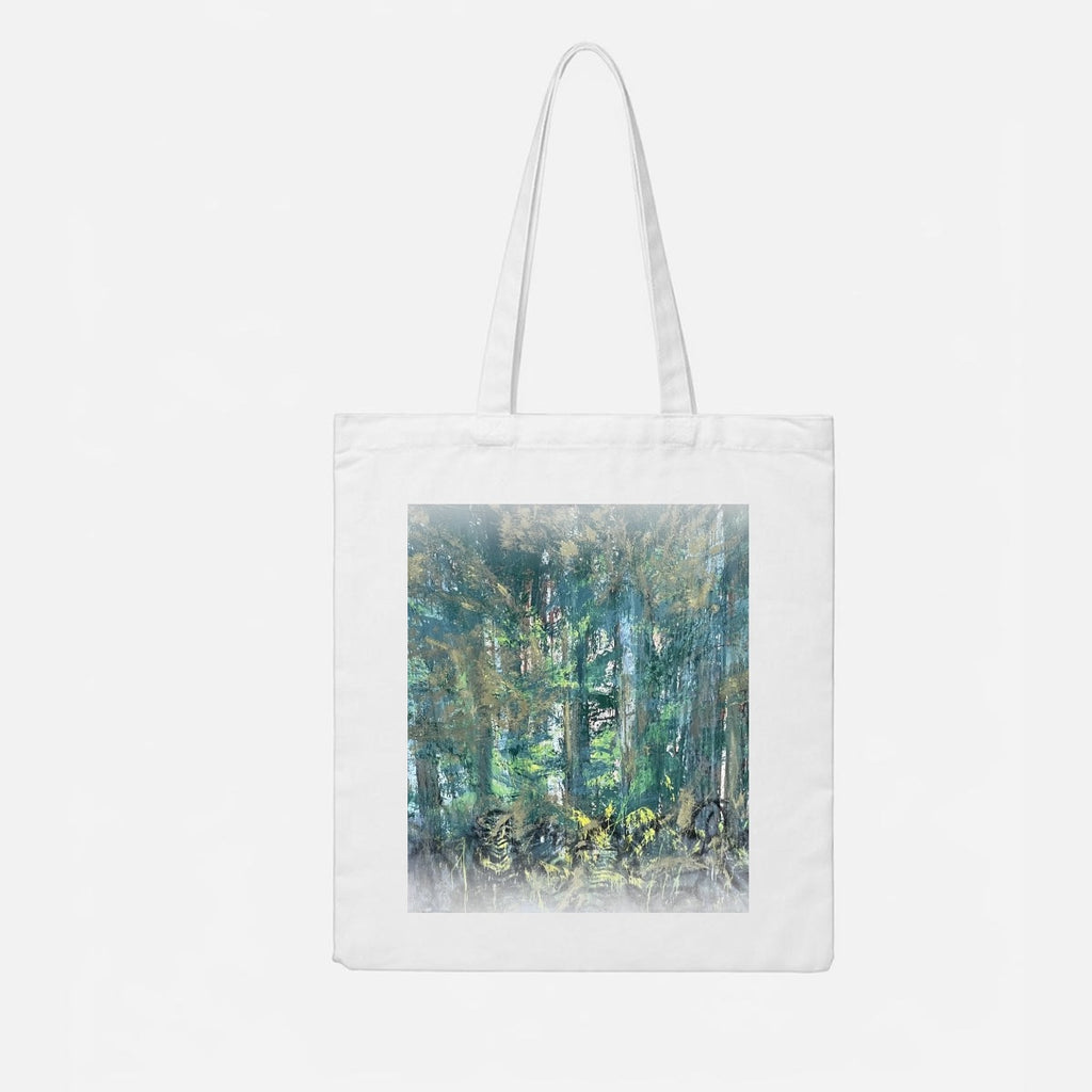 Dark Forest — Feathered Fade Tote Bag