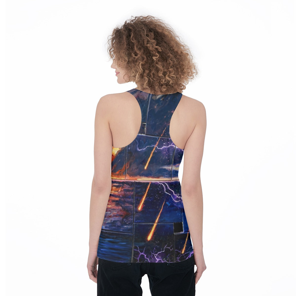 Meteor Ember Storm (AI-Assisted Remix) — Storm Remix All-Over Print Tank