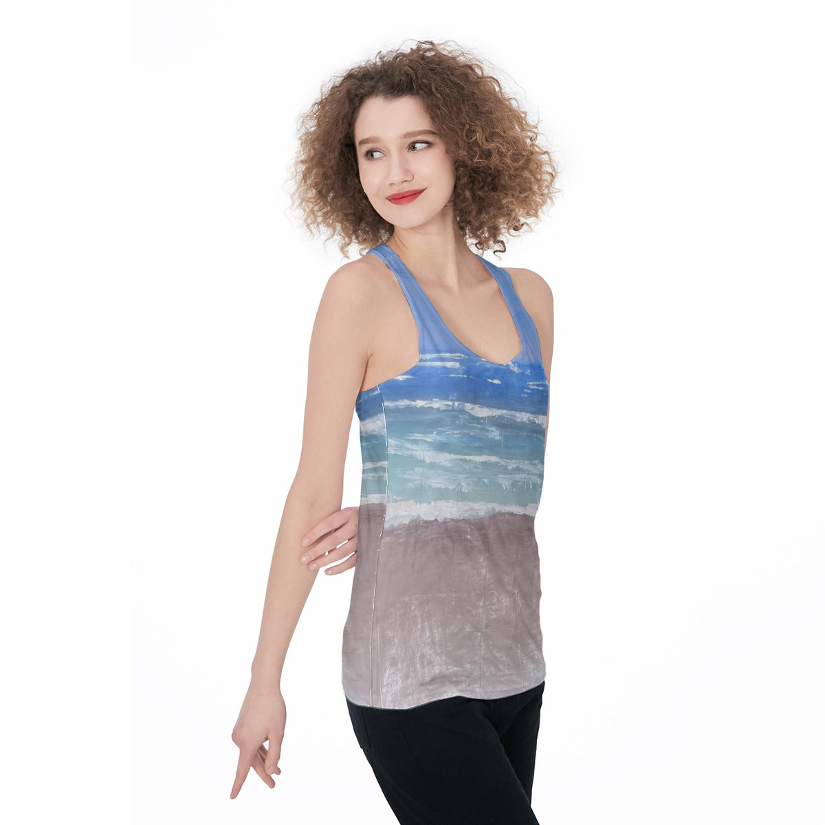 Pink Beach — All-Over Print Tank