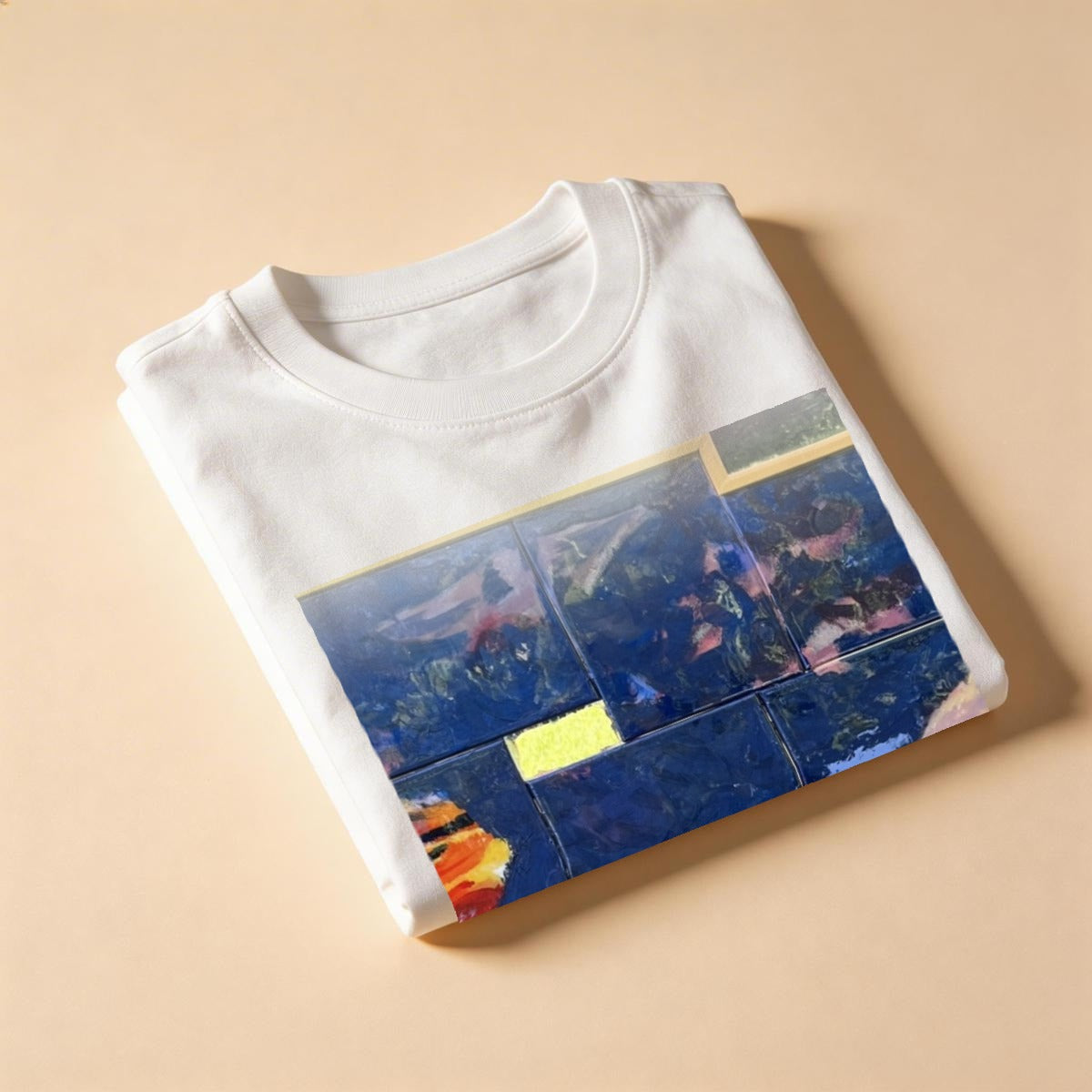 Blue Stepped Sunset — Feathered Fade Classic Tee