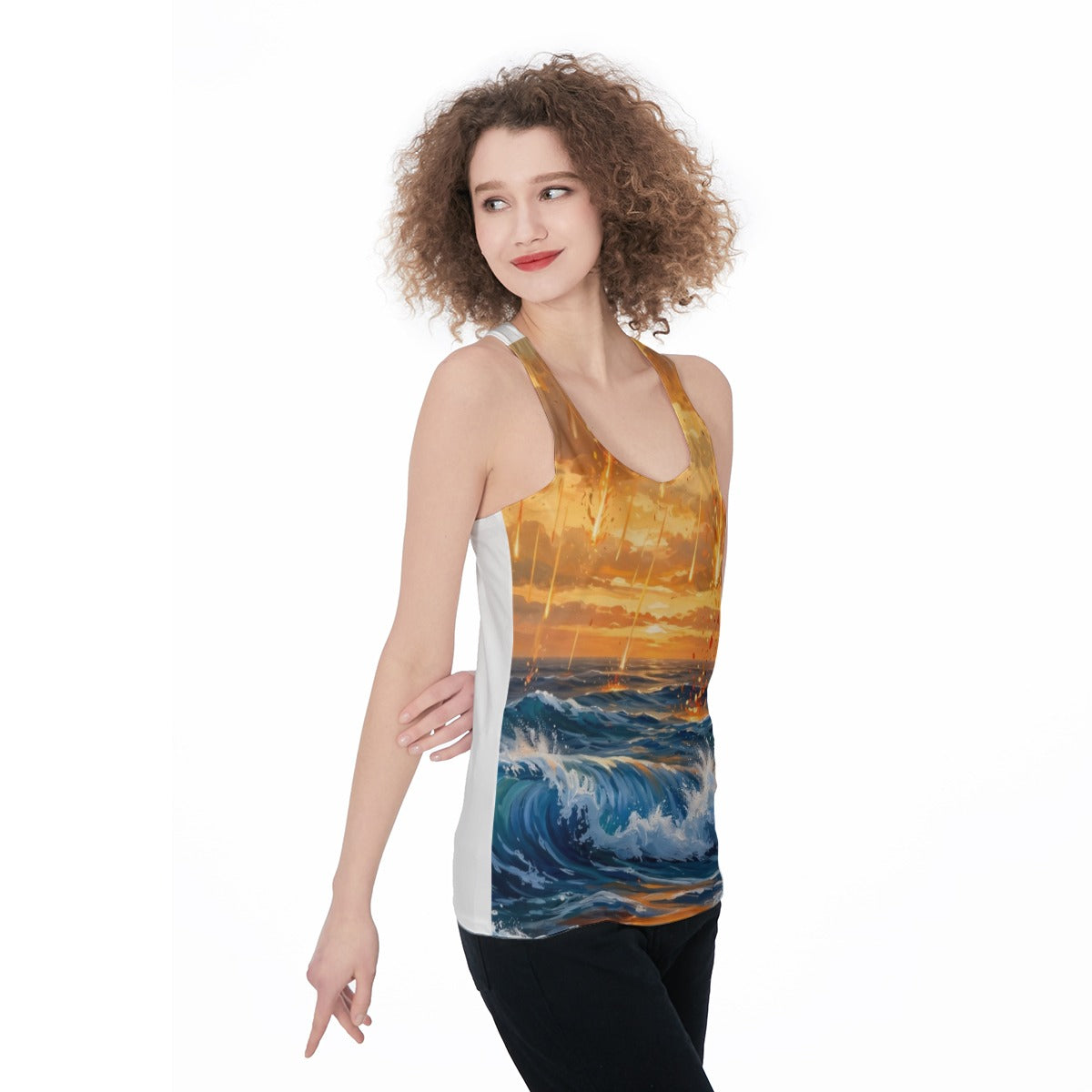 Ember Swell (AI-Assisted Remix) — Swell Remix Women's Racerback Tank