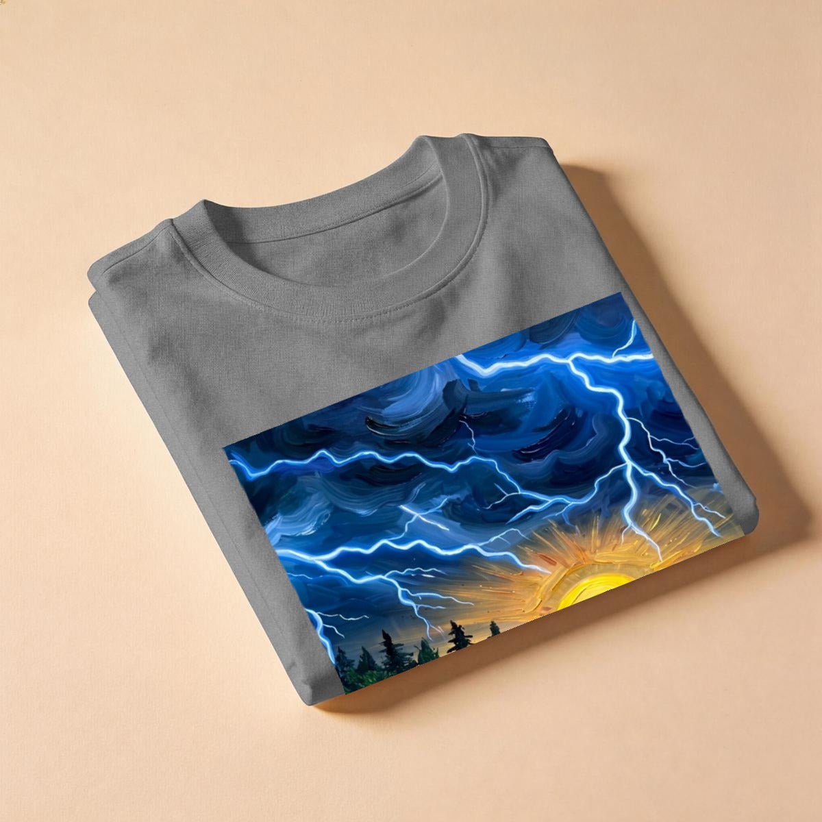 Lightning Road (AI-Assisted Remix) — Road Remix Men's Classic Tee