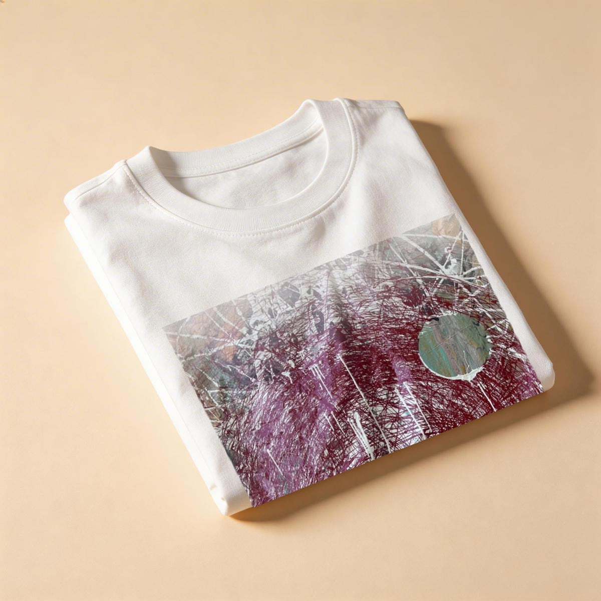 Red Drip Vortex — Feathered Fade Classic Tee