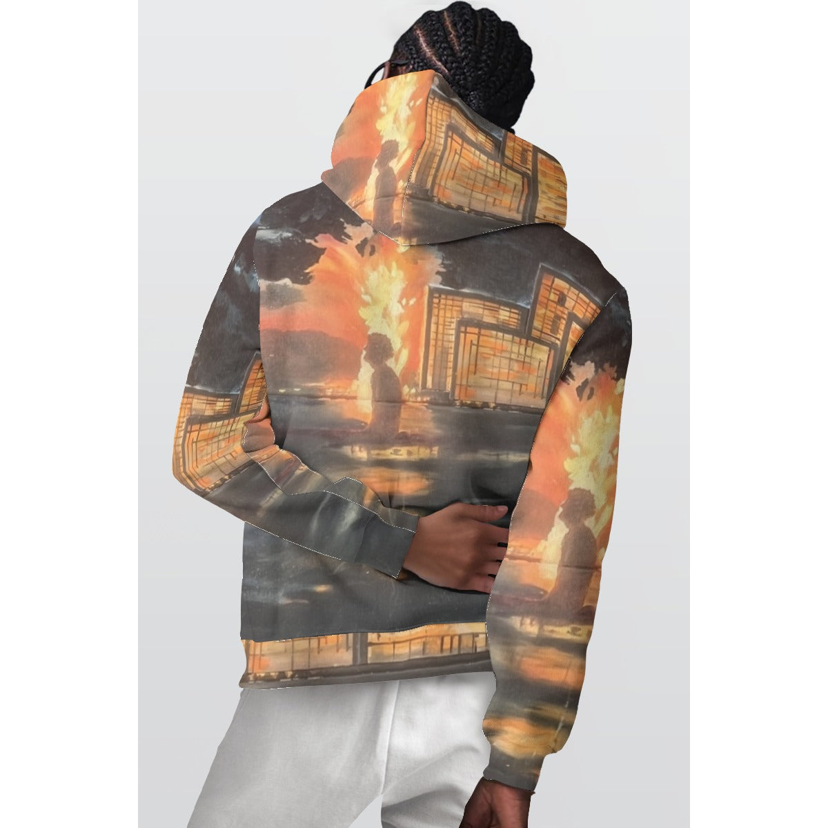 Cityscape Sunset — All-Over Print Hoodie