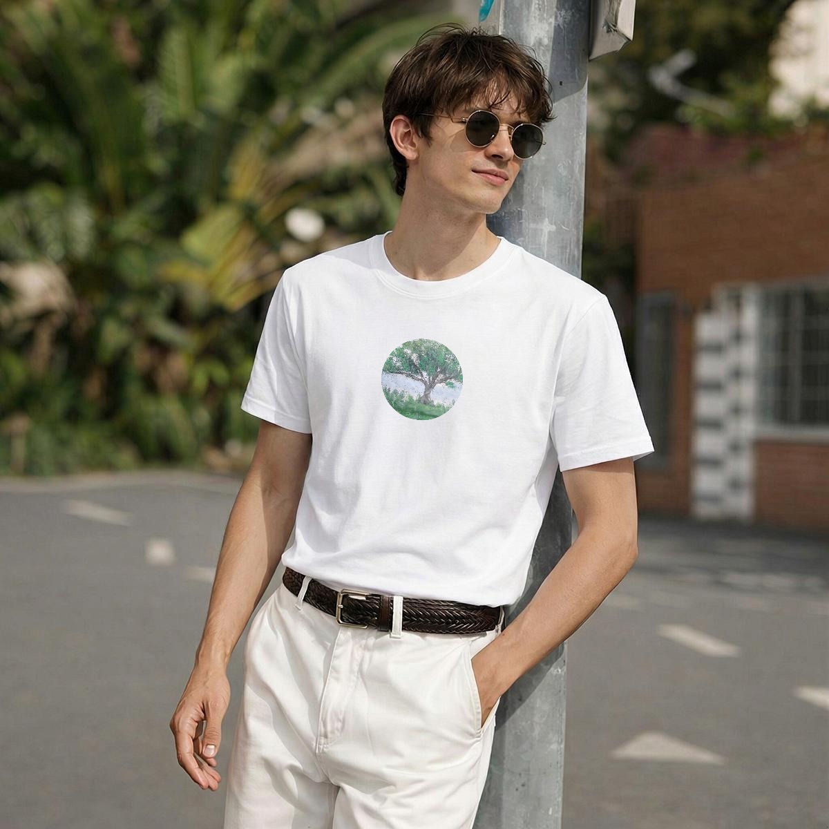 Tree Landscape — Circle Logo Classic Tee