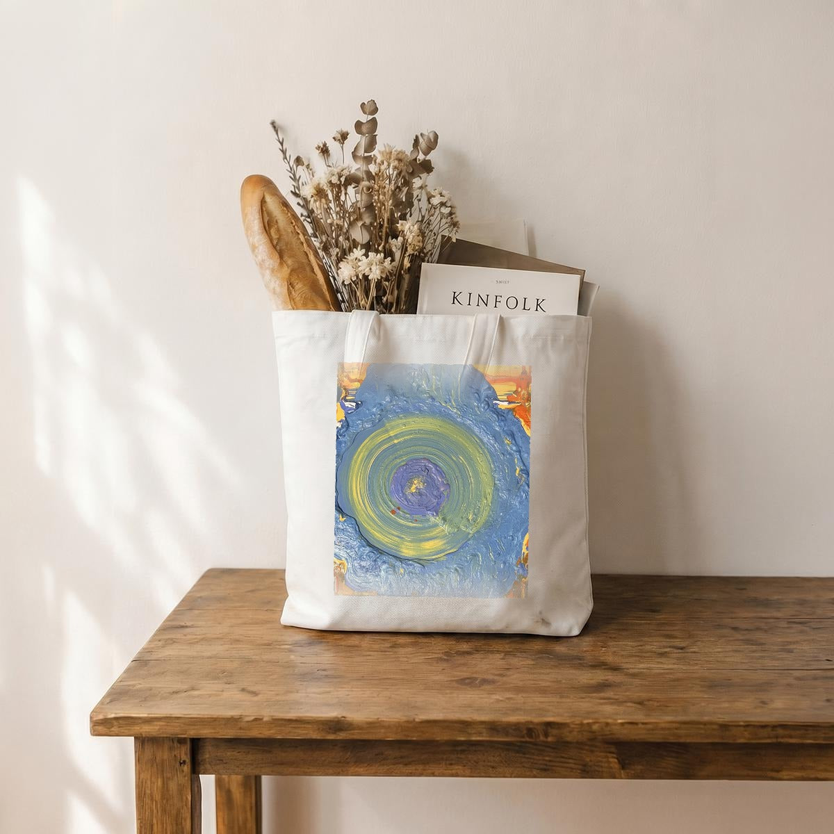 Tidal Eye — Feathered Fade Tote Bag