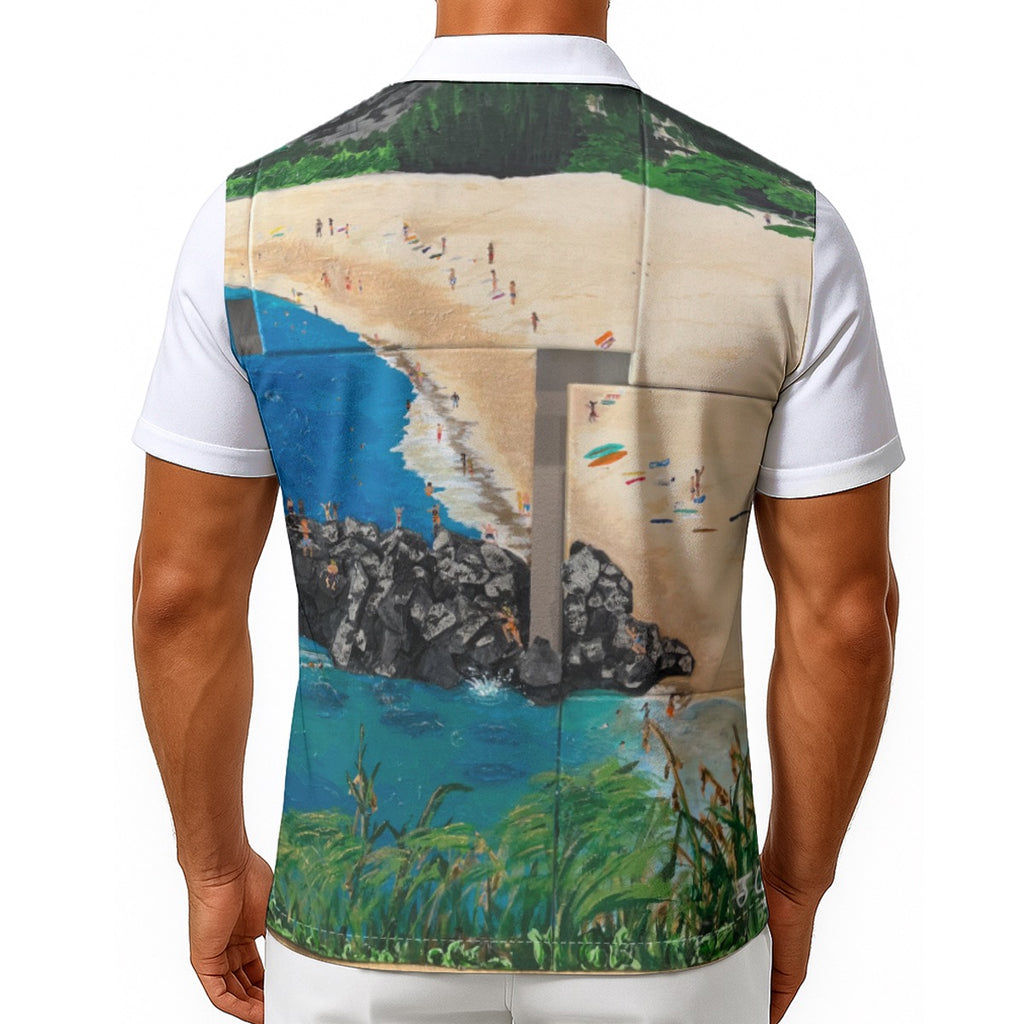 Rock Bay Driftwood Men's Hawaiian Shirt