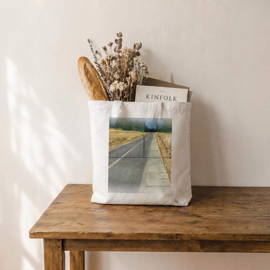 Night Road — Feathered Fade Tote Bag