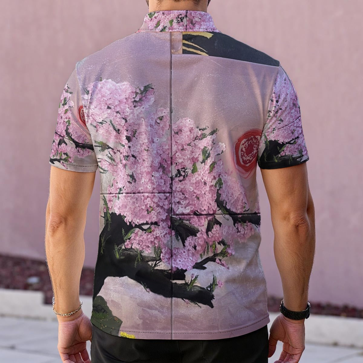 Cherry Red Sun — Men's Polo Shirt