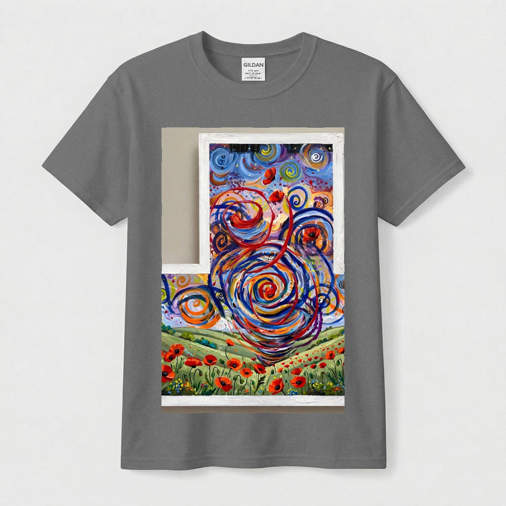 Poppy Swirl (AI-Assisted Remix) — Swirl Remix Men's Classic Tee
