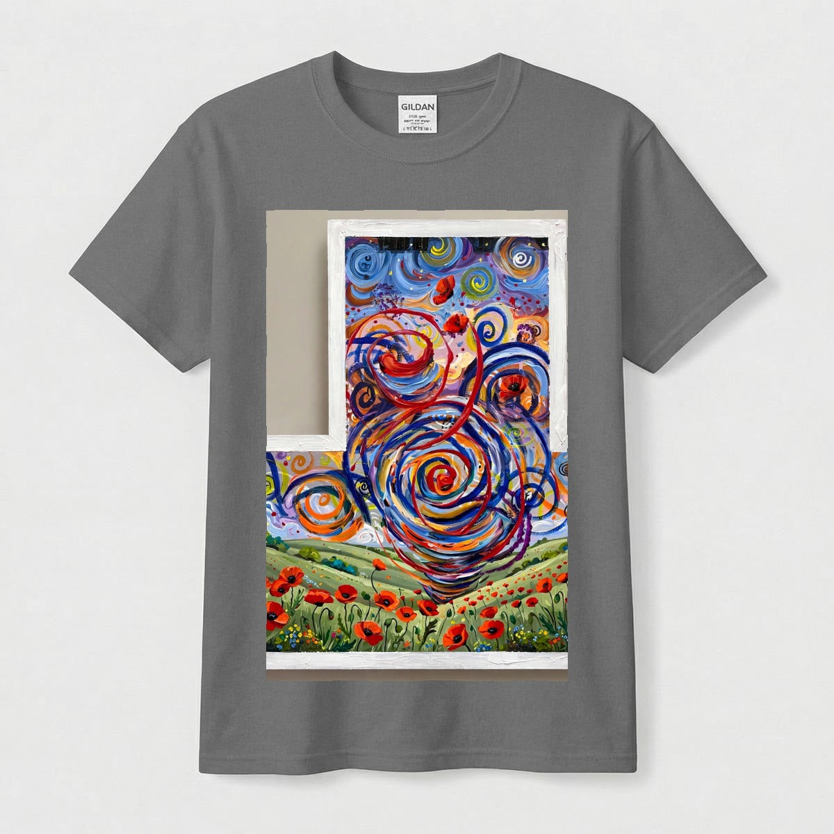 Poppy Swirl (AI-Assisted Remix) — Swirl Remix Men's Classic Tee