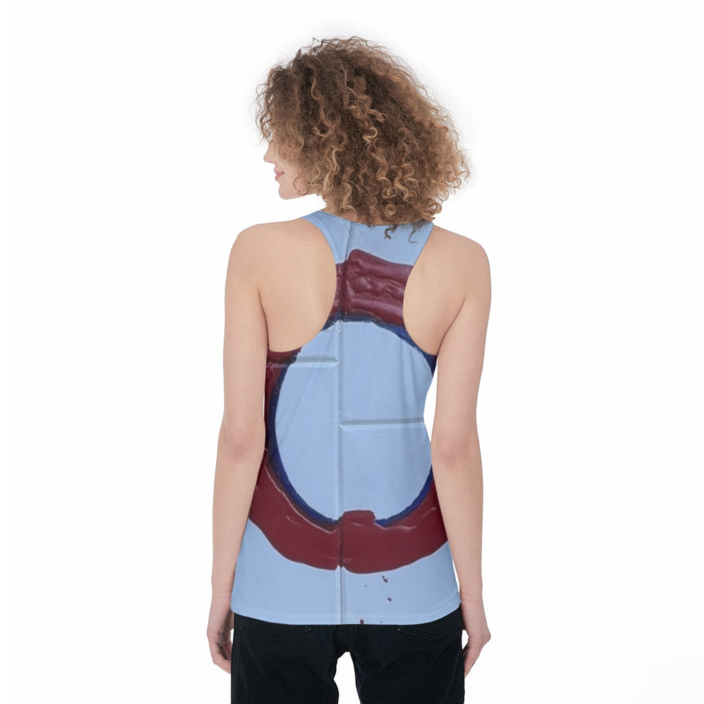 Red Circle Cross — All-Over Print Tank