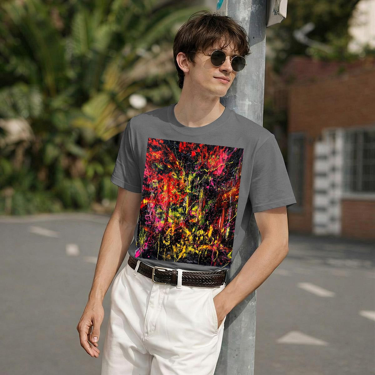 Scarlet Static (AI-Assisted Remix) — Static Remix Men's Classic Tee